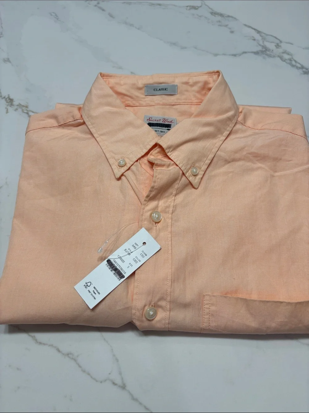 Classic  Peach Button-Down Shirt